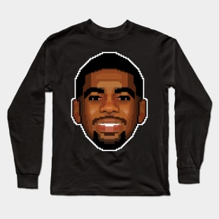 Kyrie Irving Pixel Art Portrait Drawing Long Sleeve T-Shirt